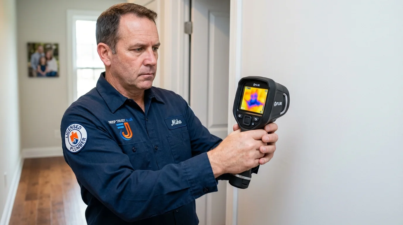 Thermal imaging leak detection by Johns Plumbing LLC in Northampton